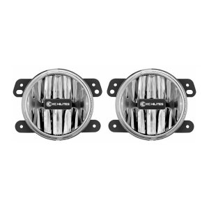 Jeep JK Fog Lights - KC HiLiTES - Gravity G4 LED - Clear - `10-`18 Jeep JK Fog Lights - KC HiLiTES - Gravity G4 LED - Clear - `10-`18